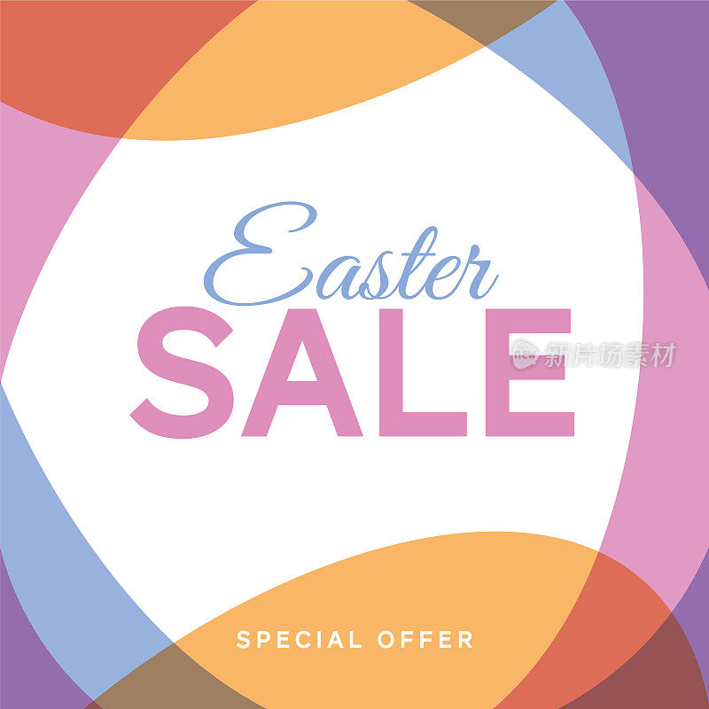 Easter sale background with eggs frame.
